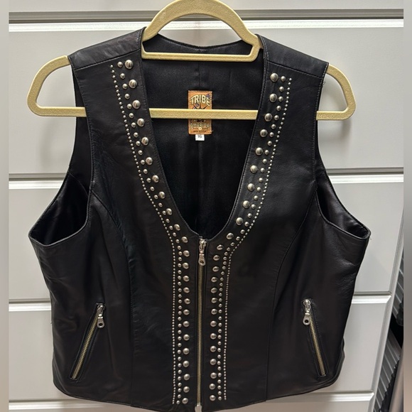 Tribe America Jackets & Blazers - Tribe America leather and nailhead authentic moto vest